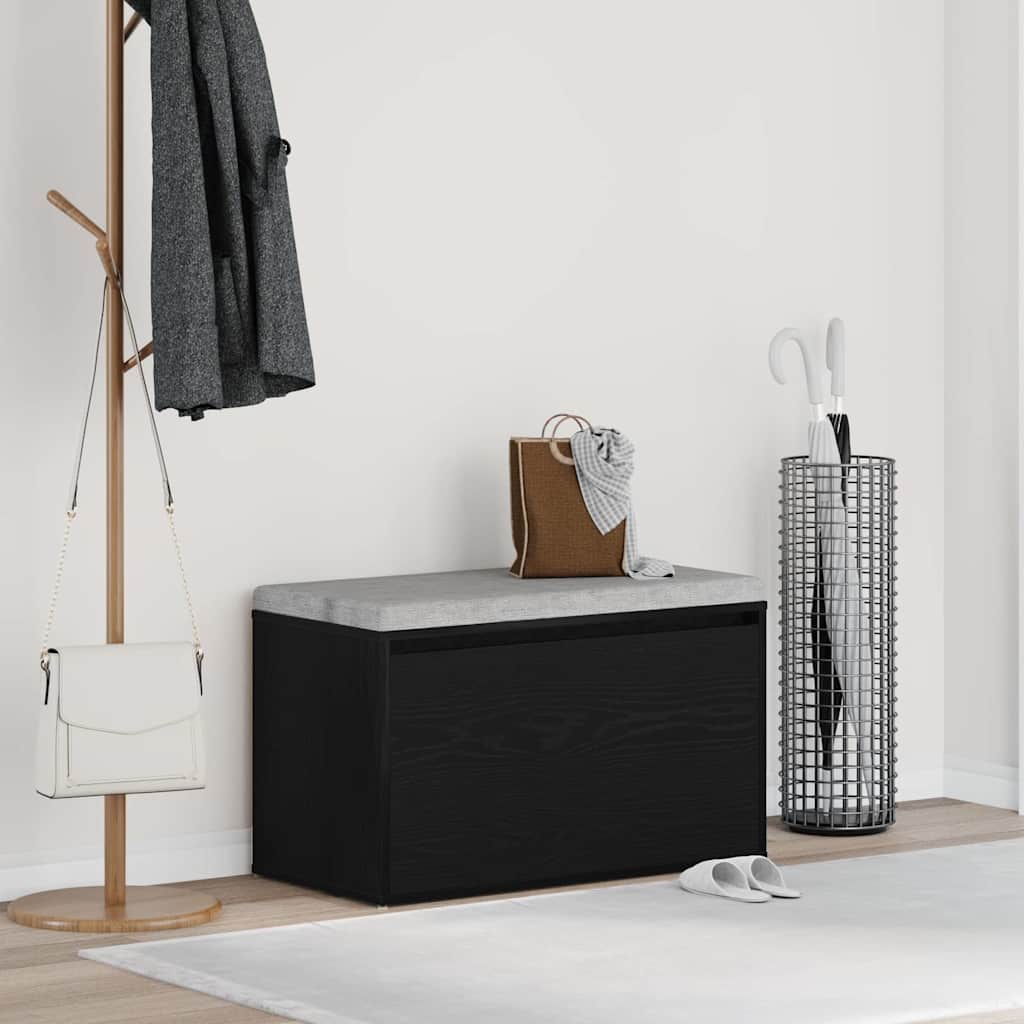 Bank mit Schubladen Schwarz 80 x 40 x 45 cm Holzwerkstoff