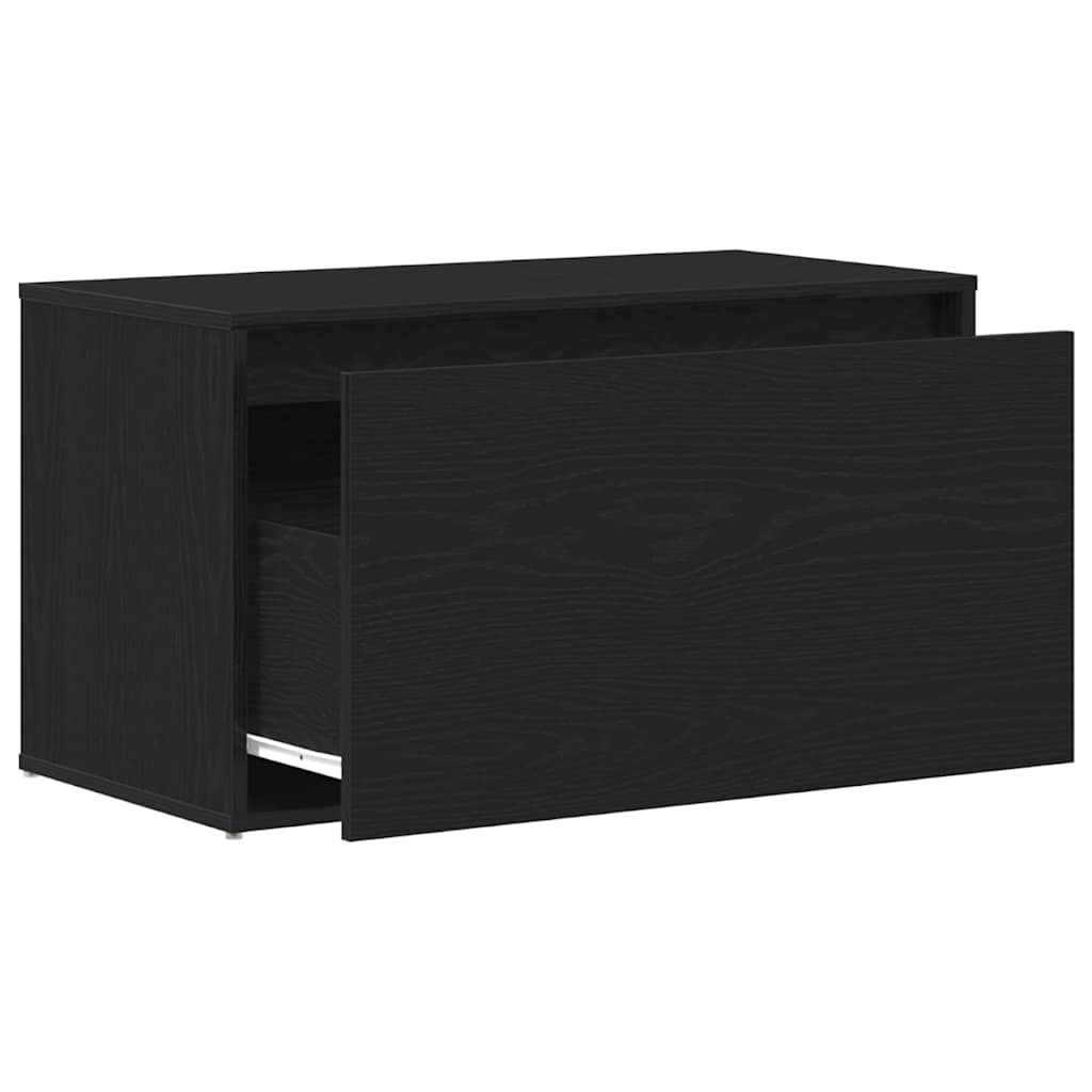 Bank mit Schubladen Schwarz 80 x 40 x 45 cm Holzwerkstoff