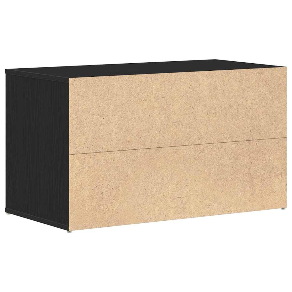 Bank mit Schubladen Schwarz 80 x 40 x 45 cm Holzwerkstoff