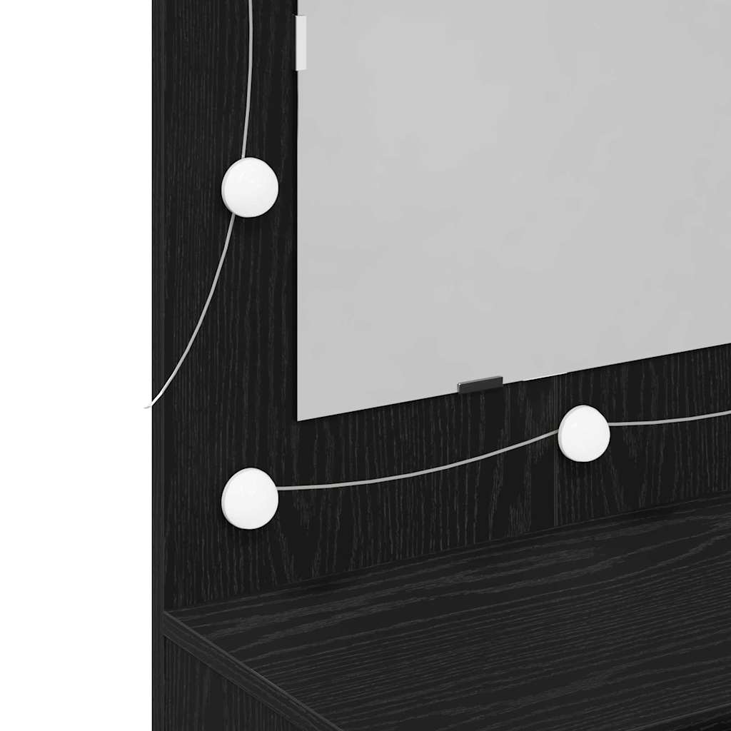 Spiegelschrank Schwarze Eiche 90 x 31,5 x 62 cm Holzwerkstoff