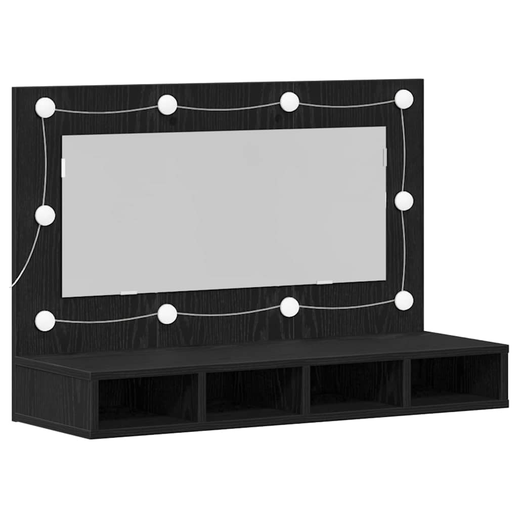 Spiegelschrank Schwarze Eiche 90 x 31,5 x 62 cm Holzwerkstoff