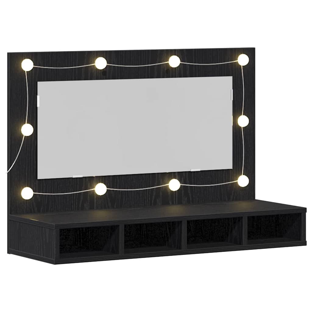 Spiegelschrank Schwarze Eiche 90 x 31,5 x 62 cm Holzwerkstoff