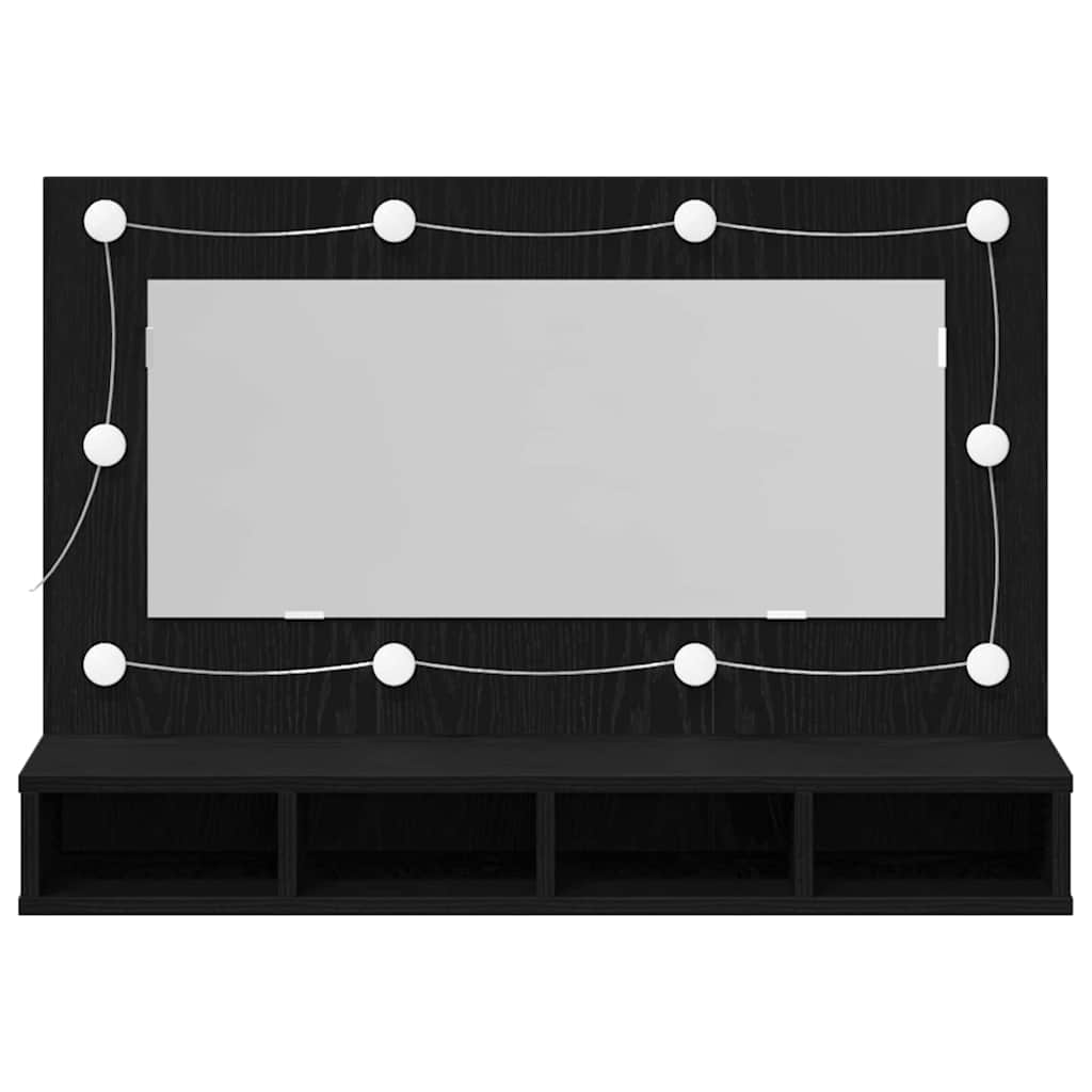 Spiegelschrank Schwarze Eiche 90 x 31,5 x 62 cm Holzwerkstoff