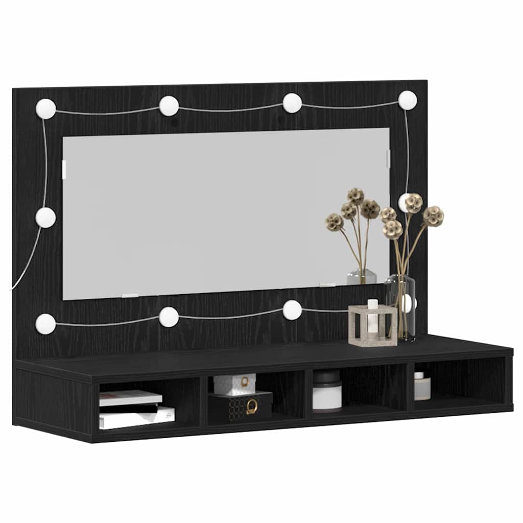 Spiegelschrank Schwarze Eiche 90 x 31,5 x 62 cm Holzwerkstoff