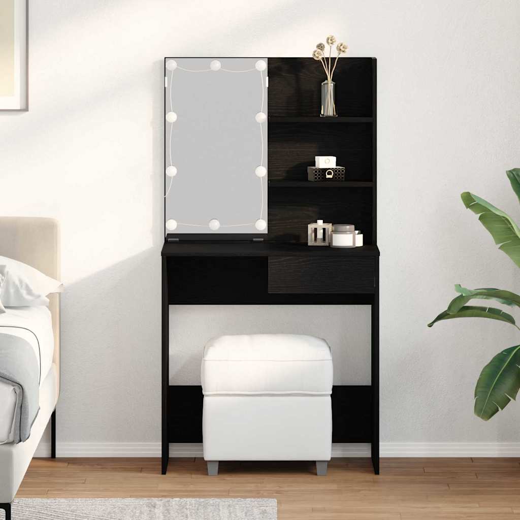Schminktisch Schwarze Eiche 74.5 x 40 x 141 cm Holzwerkstoff