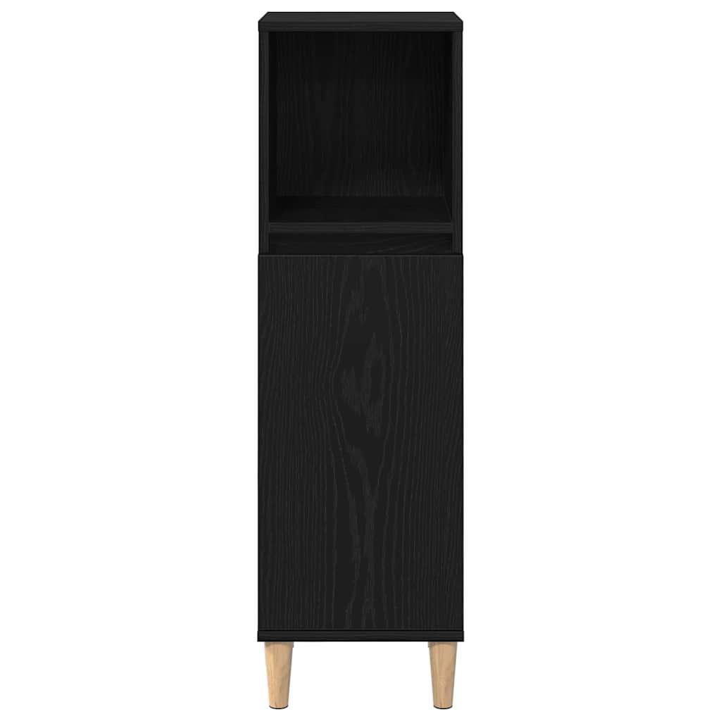 Badezimmerschrank Schwarze Eiche 30 x 30 x 100 cm Holzwerkstoff