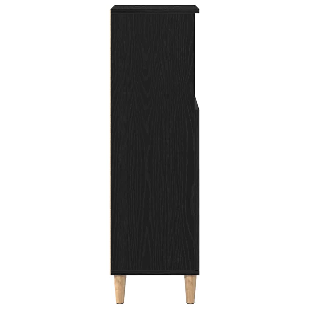 Badezimmerschrank Schwarze Eiche 30 x 30 x 100 cm Holzwerkstoff