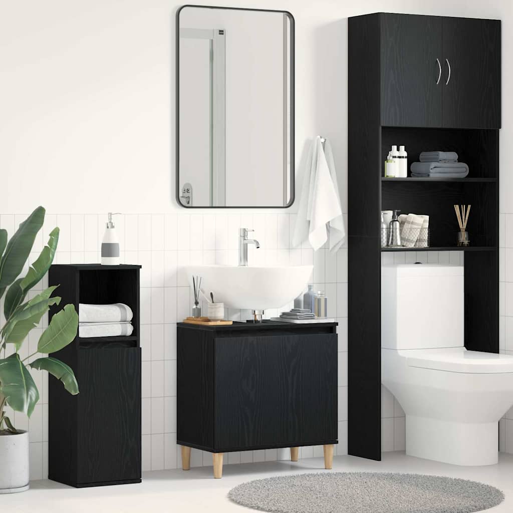 Spülenschrank Schwarze Eiche 58 x 33 x 60 cm Holzwerkstoff