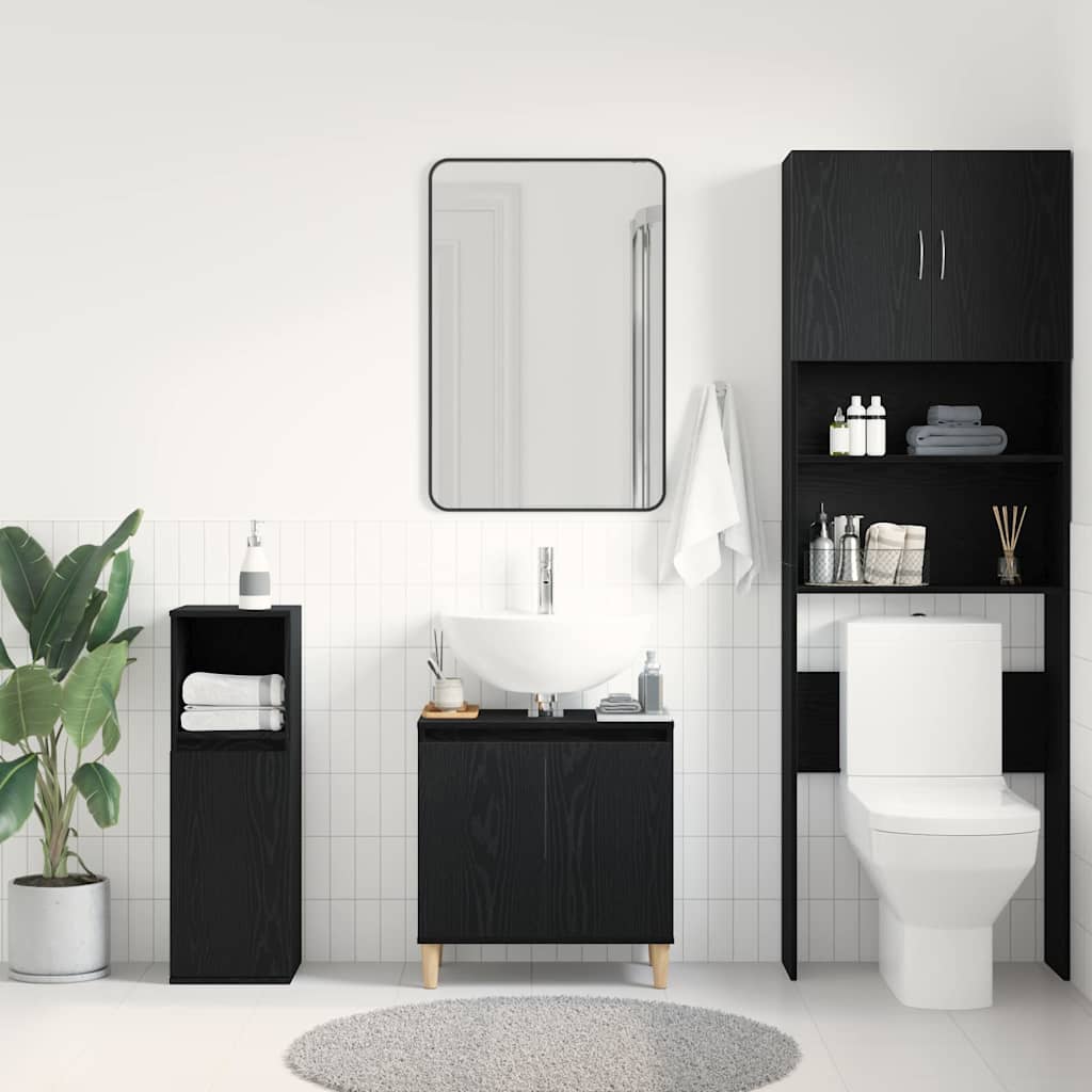 Spülenschrank Schwarze Eiche 58 x 33 x 60 cm Holzwerkstoff