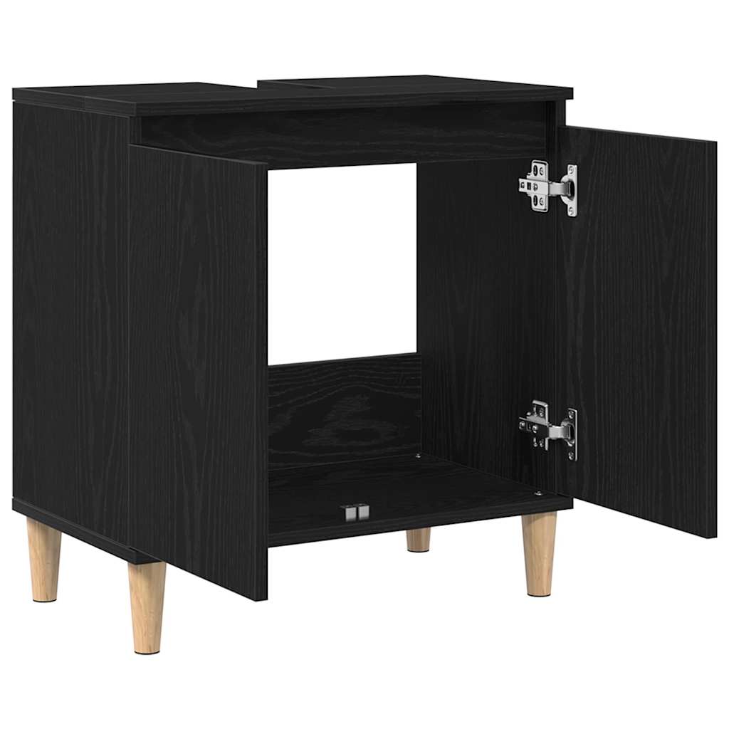 Spülenschrank Schwarze Eiche 58 x 33 x 60 cm Holzwerkstoff