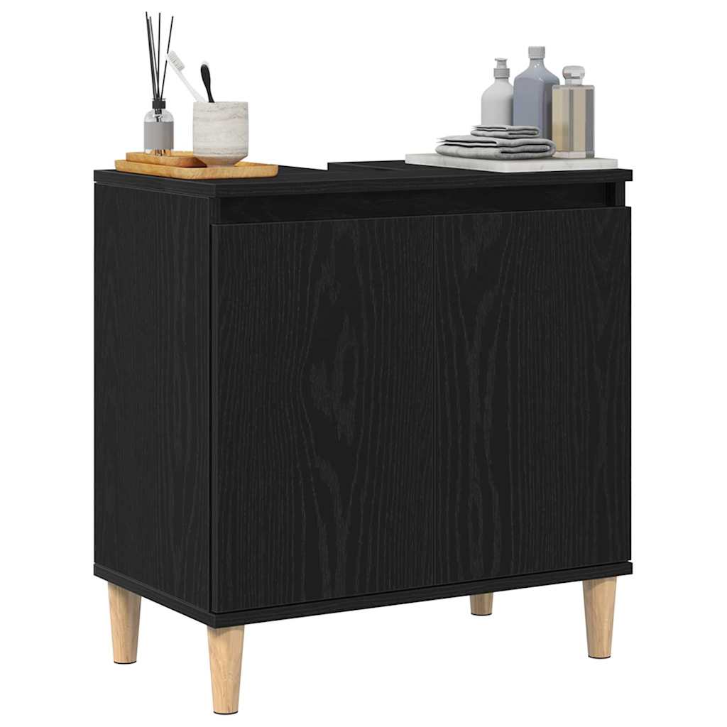 Spülenschrank Schwarze Eiche 58 x 33 x 60 cm Holzwerkstoff