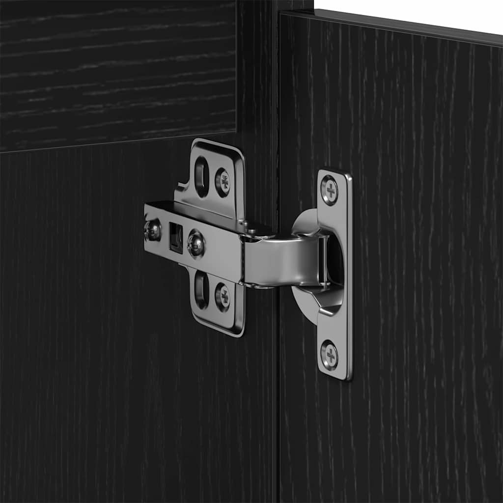 Badezimmer Schrank Schwarze Eiche 65 x 33 x 60 cm Holzwerkstoff