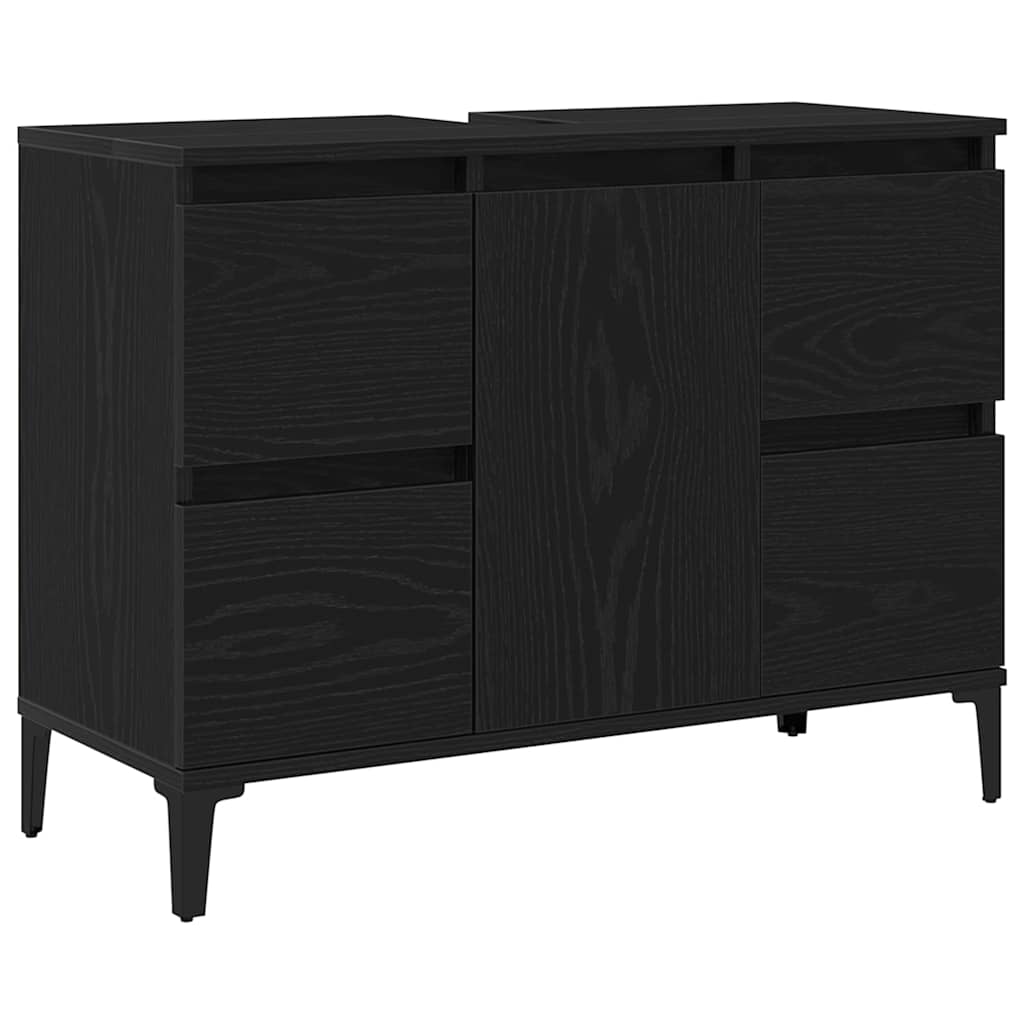 Spülenschrank Schwarze Eiche 80 x 33 x 60 cm Holzwerkstoff