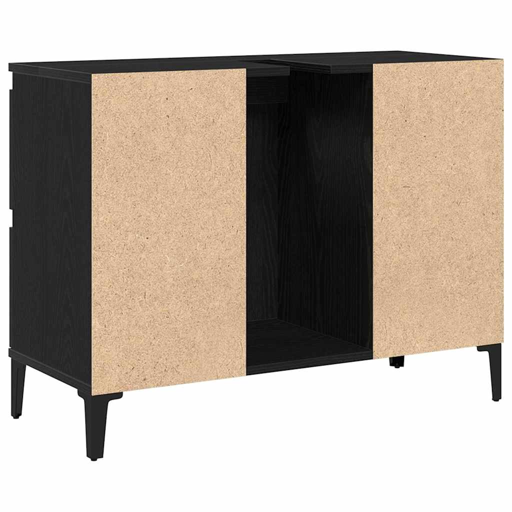 Spülenschrank Schwarze Eiche 80 x 33 x 60 cm Holzwerkstoff