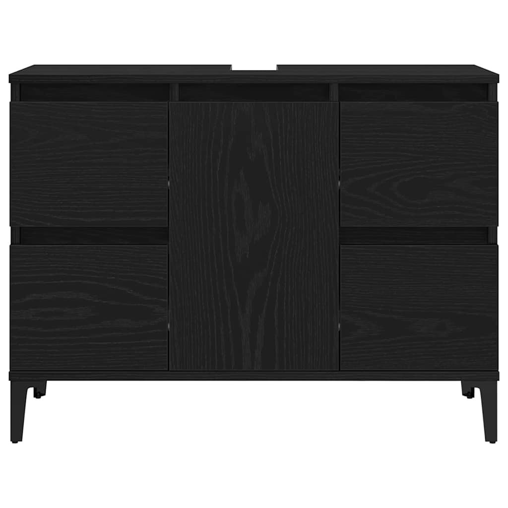 Spülenschrank Schwarze Eiche 80 x 33 x 60 cm Holzwerkstoff