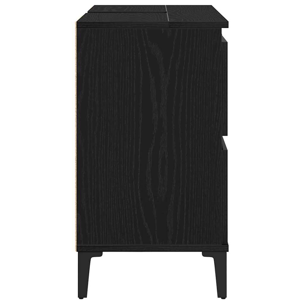 Spülenschrank Schwarze Eiche 80 x 33 x 60 cm Holzwerkstoff