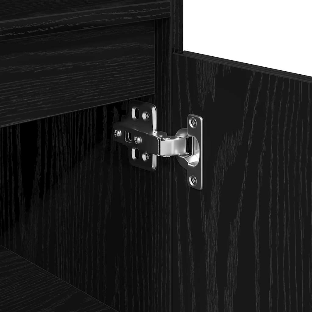 Badezimmerschrank Schwarze Eiche 30 x 30 x 100 cm Holzwerkstoff