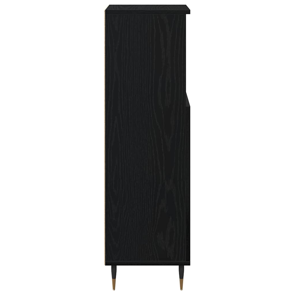 Badezimmerschrank Schwarze Eiche 30 x 30 x 100 cm Holzwerkstoff