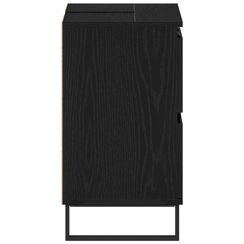 Badezimmer Schrank Schwarze Eiche 80 x 33 x 60 cm Holzwerkstoff