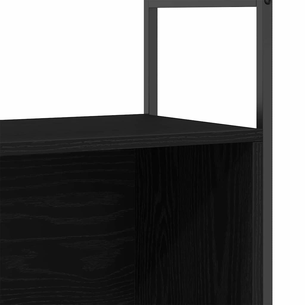Regal Schwarze Eiche 80 x 30 x 78.5 cm Holzwerkstoff