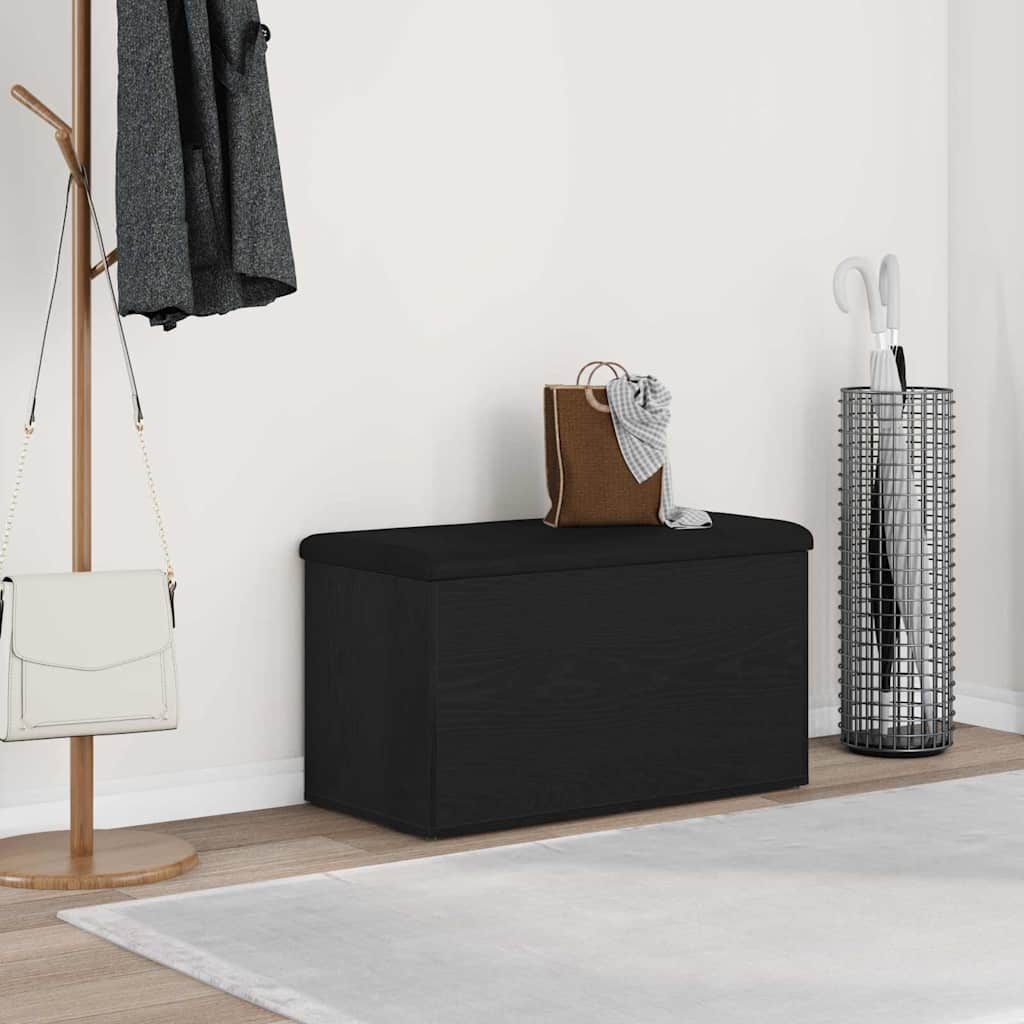 Aufbewahrungsbank Schwarze Eiche 82 x 42 x 45 cm Holzwerkstoff