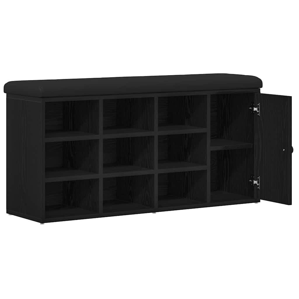 Schuhbank mit Schubladen Schwarz 100 x 30 x 48 cm Holzwerkstoff