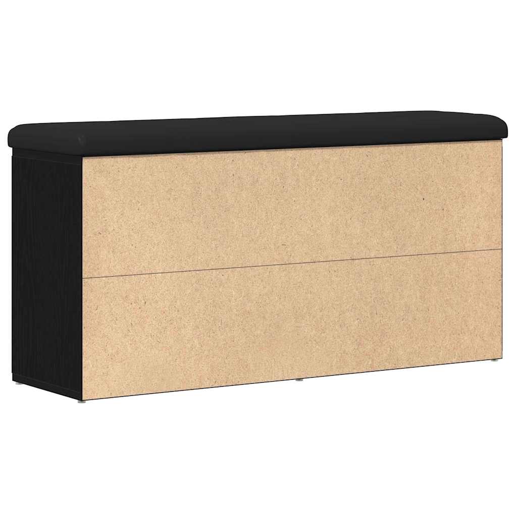 Schuhbank mit Schubladen Schwarz 100 x 30 x 48 cm Holzwerkstoff