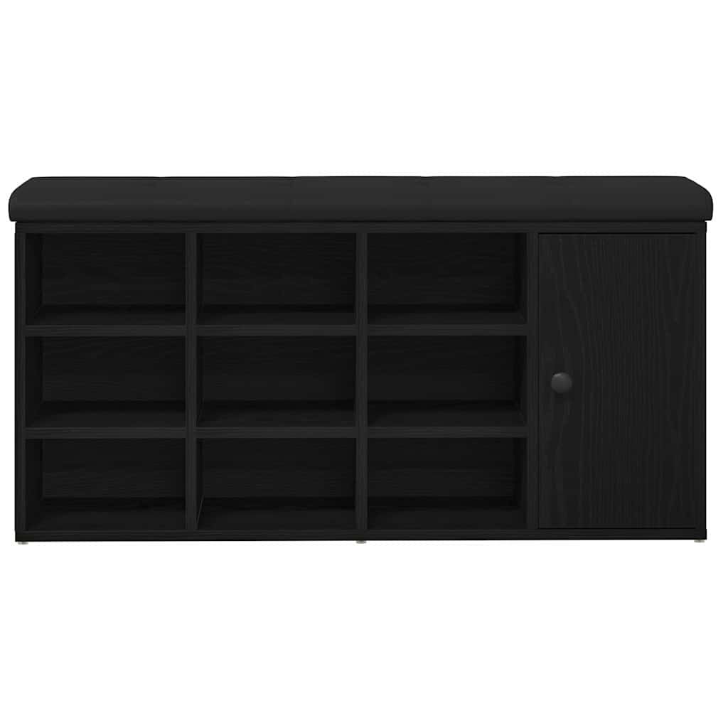 Schuhbank mit Schubladen Schwarz 100 x 30 x 48 cm Holzwerkstoff