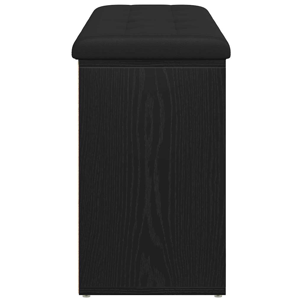 Schuhbank mit Speicher Schwarz 100 x 30 x 48 cm Holzwerkstoff