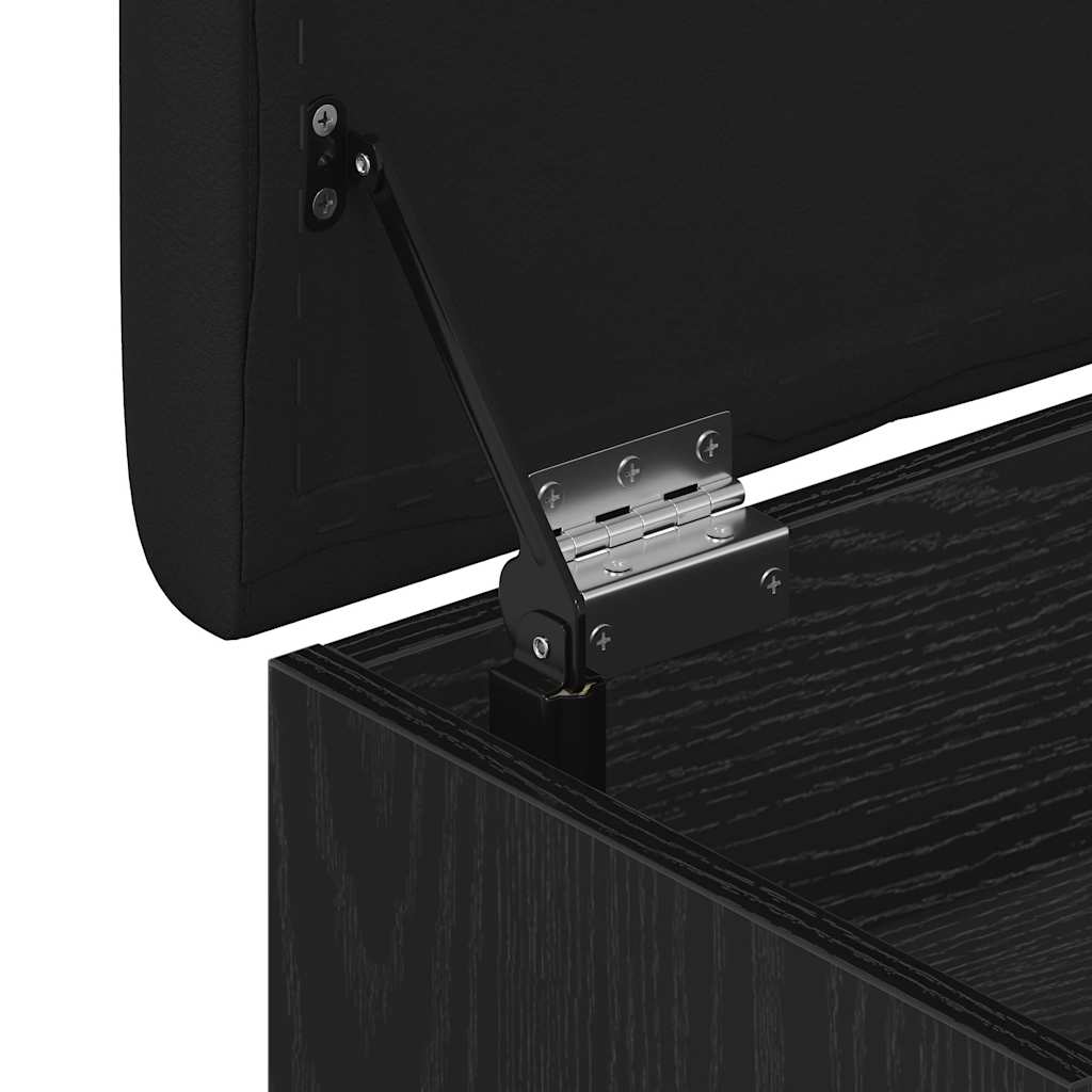 Schuhbank mit Speicher Schwarz 80 x 30 x 45 cm Holzwerkstoff