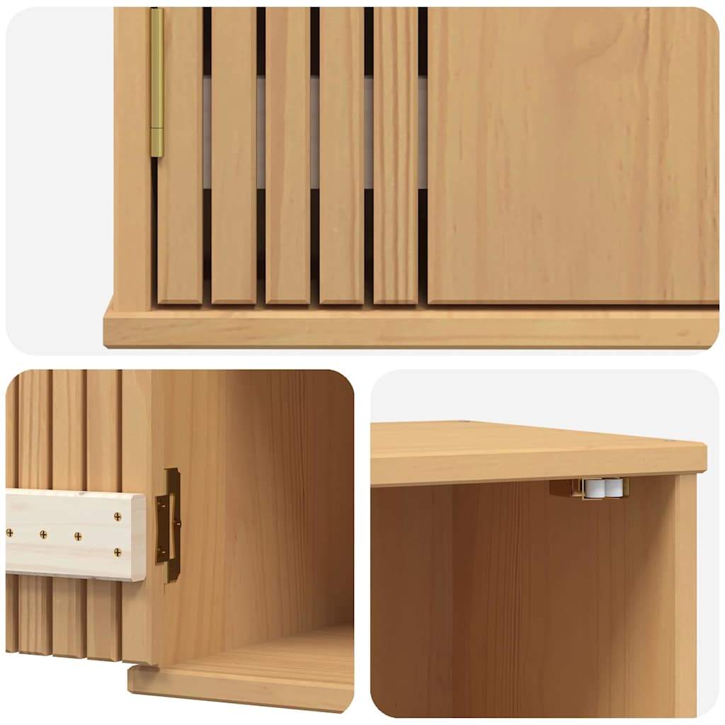 Badezimmer Schrank Braun 35 x 30 x 55 cm Massivholz Kiefer