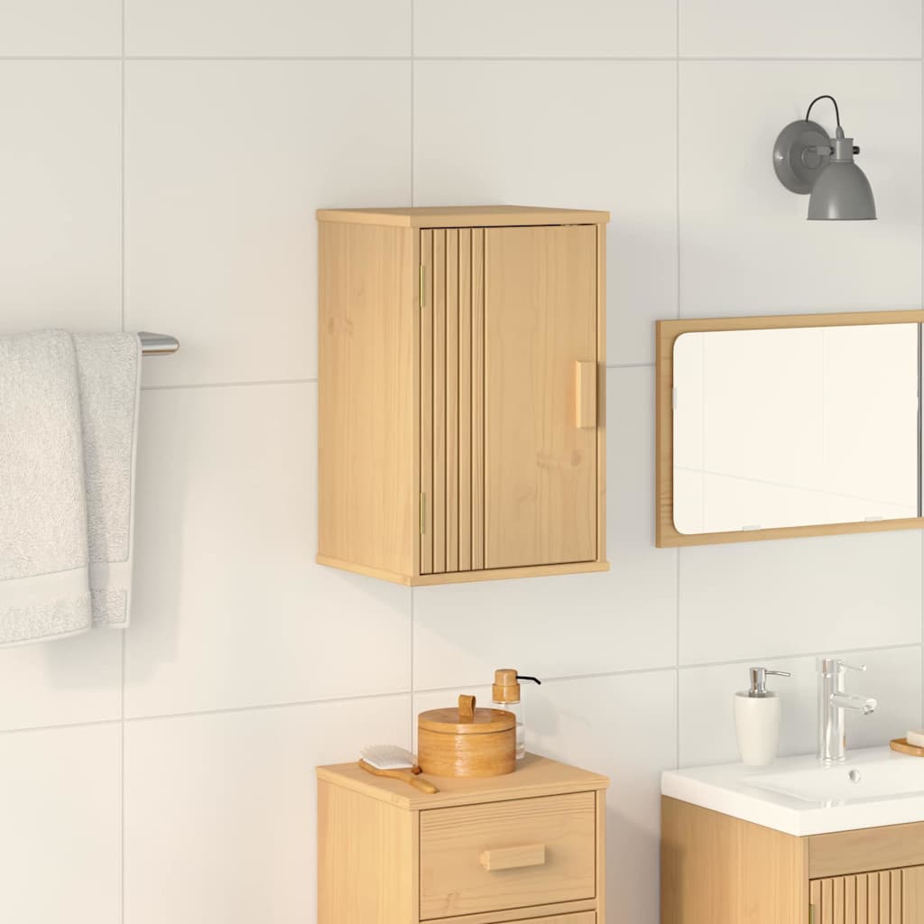 Badezimmer Schrank Braun 35 x 30 x 55 cm Massivholz Kiefer
