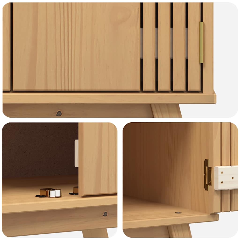 Waschbecken-Unterschrank mit Regal Braun 114 x 43 x 73.5 cm
