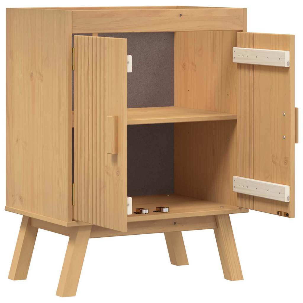 Waschbecken-Unterschrank mit Regal Braun 114 x 43 x 73.5 cm