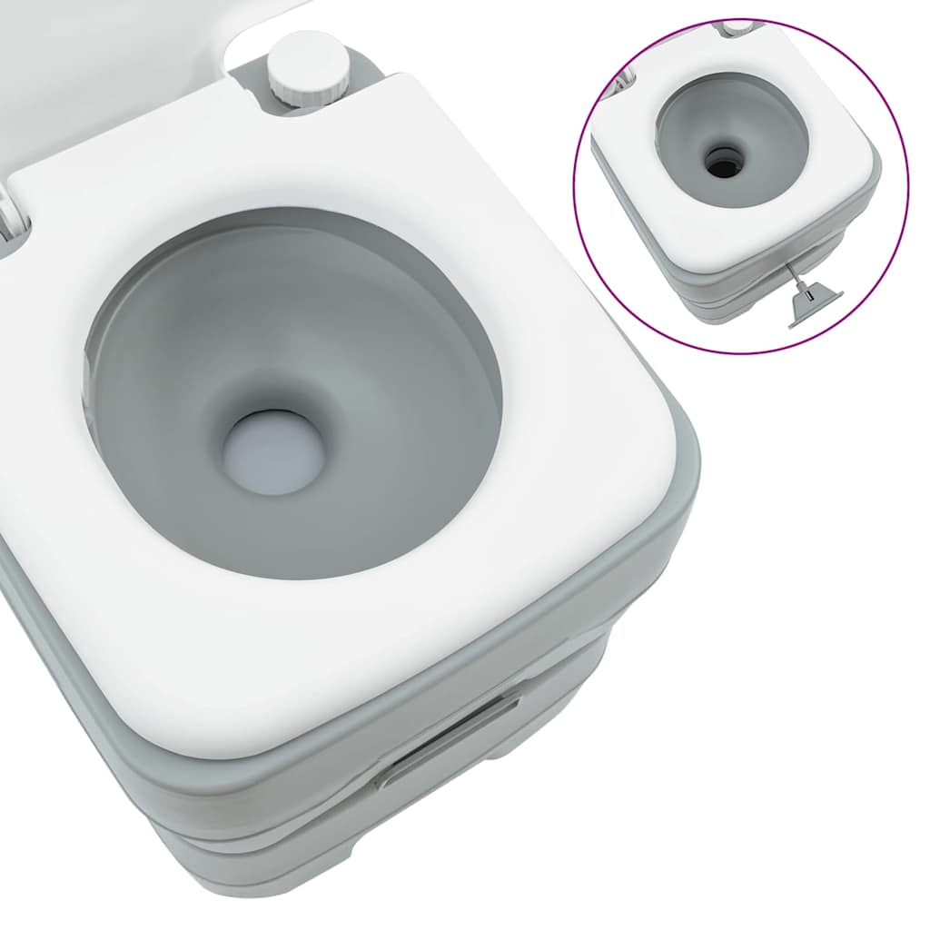 Camping-Toilette Grau 41.5 x 36.5 x 42 cm Plastik
