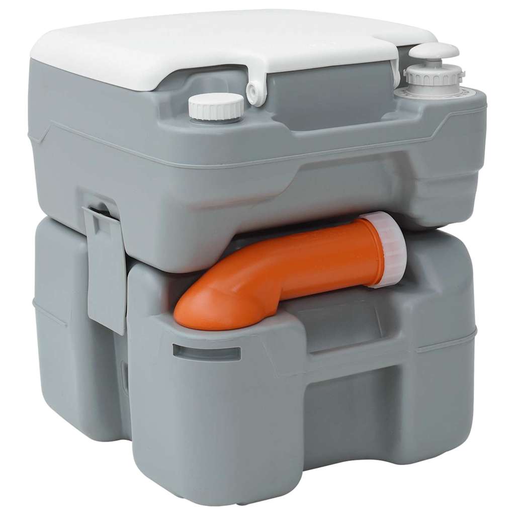 Camping-Toilette Grau 41.5 x 36.5 x 42 cm Plastik