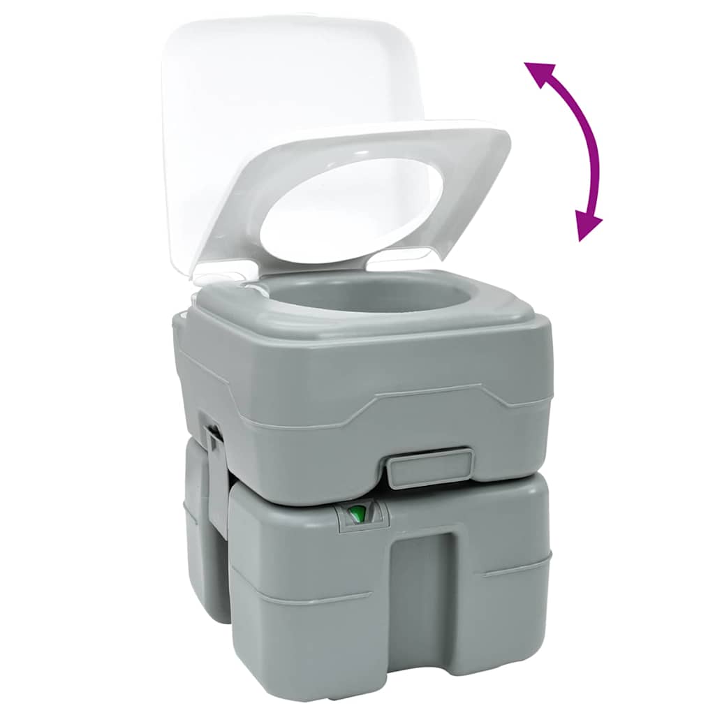 Camping-Toilette Grau 41.5 x 36.5 x 42 cm Plastik