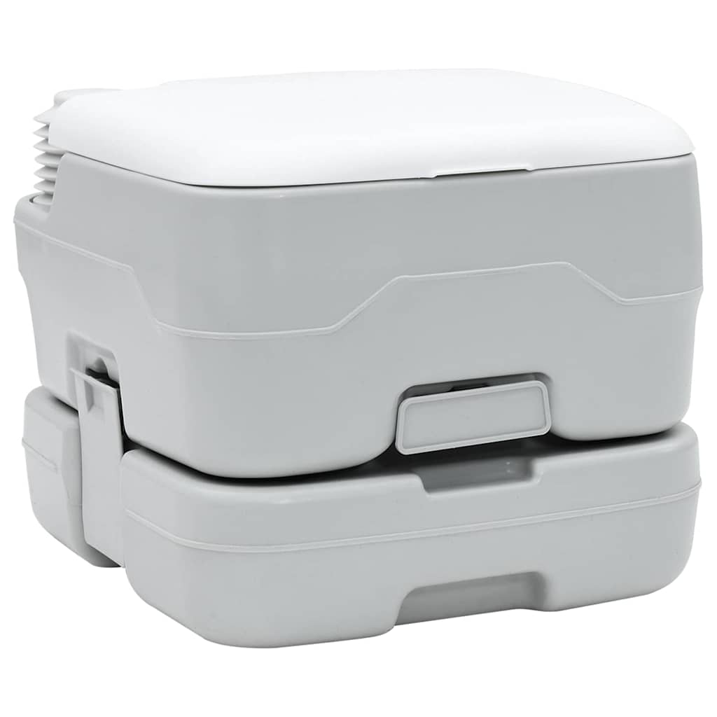Camping-Toilette 2 pcs Grau, Weiß 50,5 x 33 x 103 cm