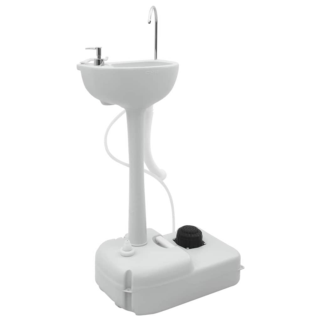 Camping-Toilette 2 pcs Grau, Weiß 50,5 x 33 x 103 cm