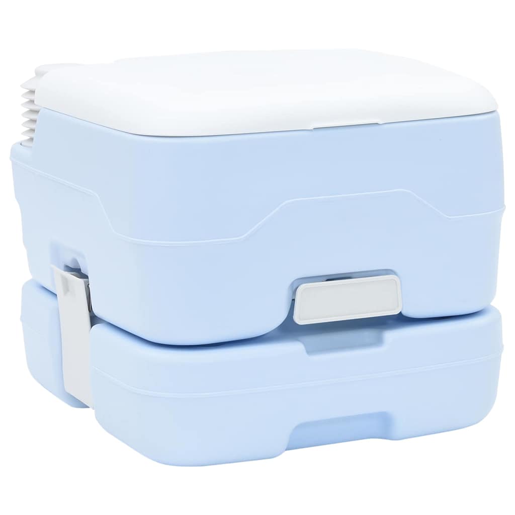 Camping-Toilette 2 pcs Blau, Weiß 50,5 x 33 x 103 cm