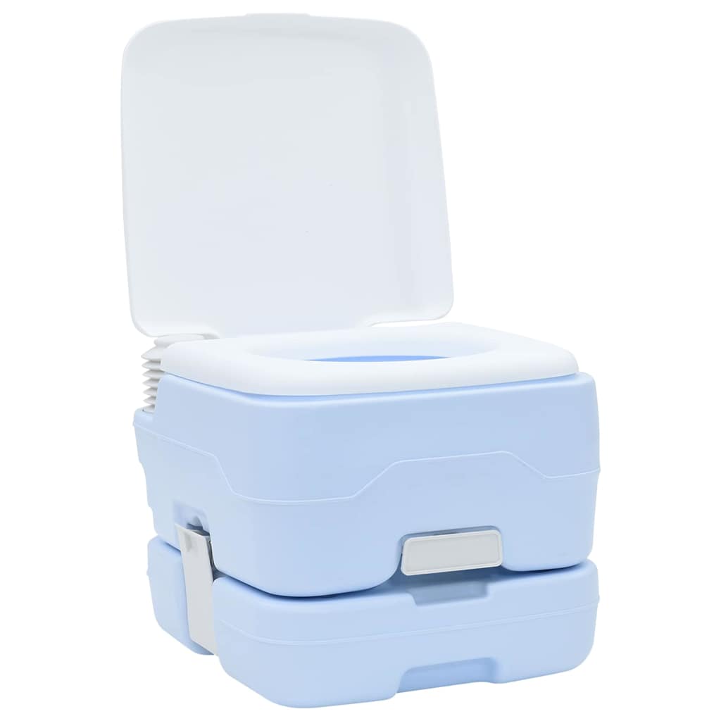 Camping-Toilette 2 pcs Blau, Weiß 50,5 x 33 x 103 cm