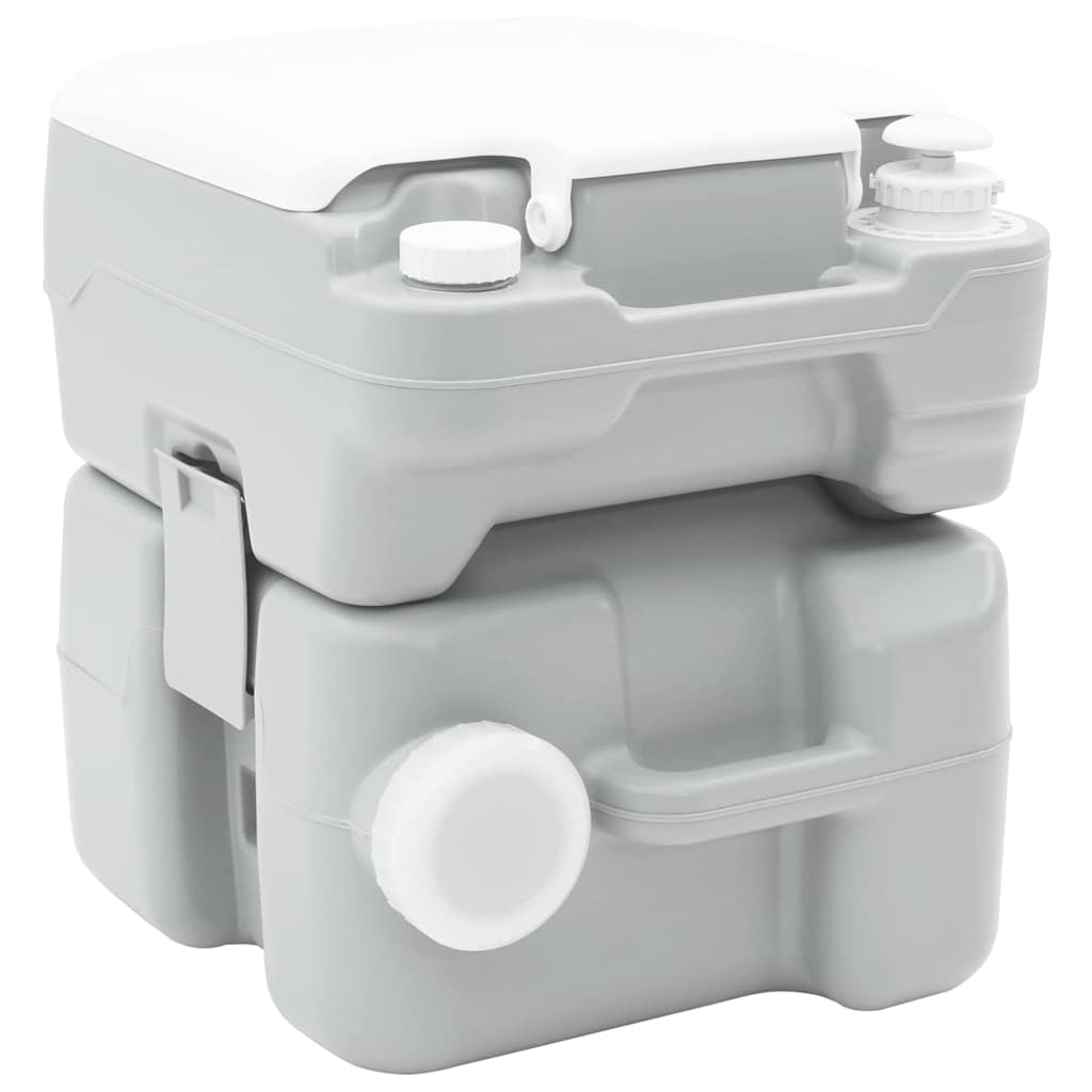 Camping-Toilette Grau 41.5 x 36.5 x 42 cm