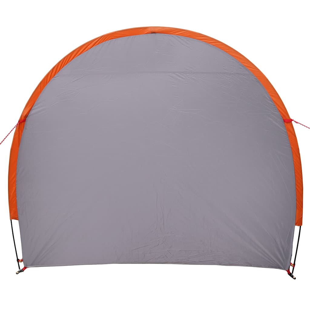 Fahrradgarage mit Dach Grau und Orange 218 x 156 x 180 cm