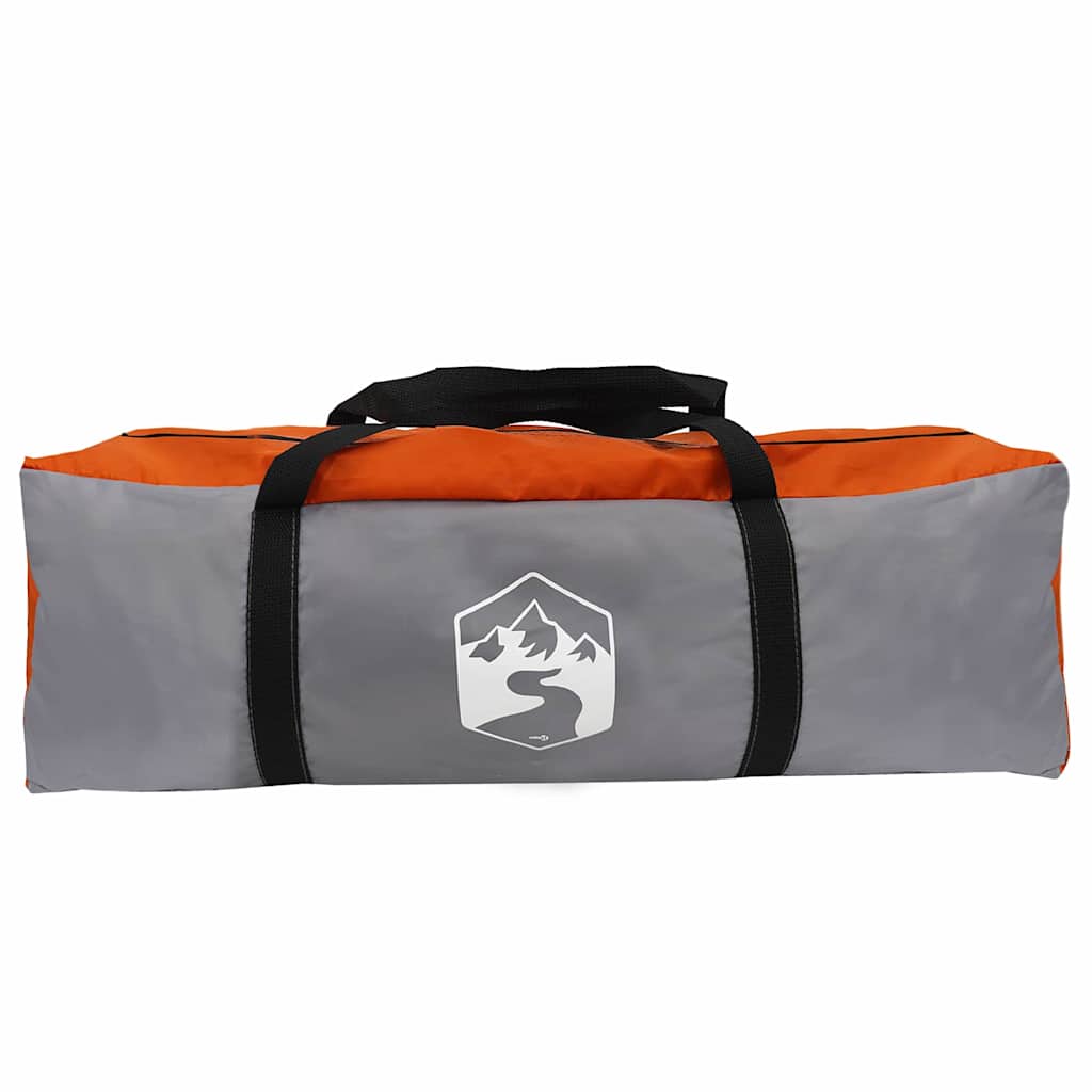 Campingzelt Grau und Orange 282 x 225 x 154 cm Polyester
