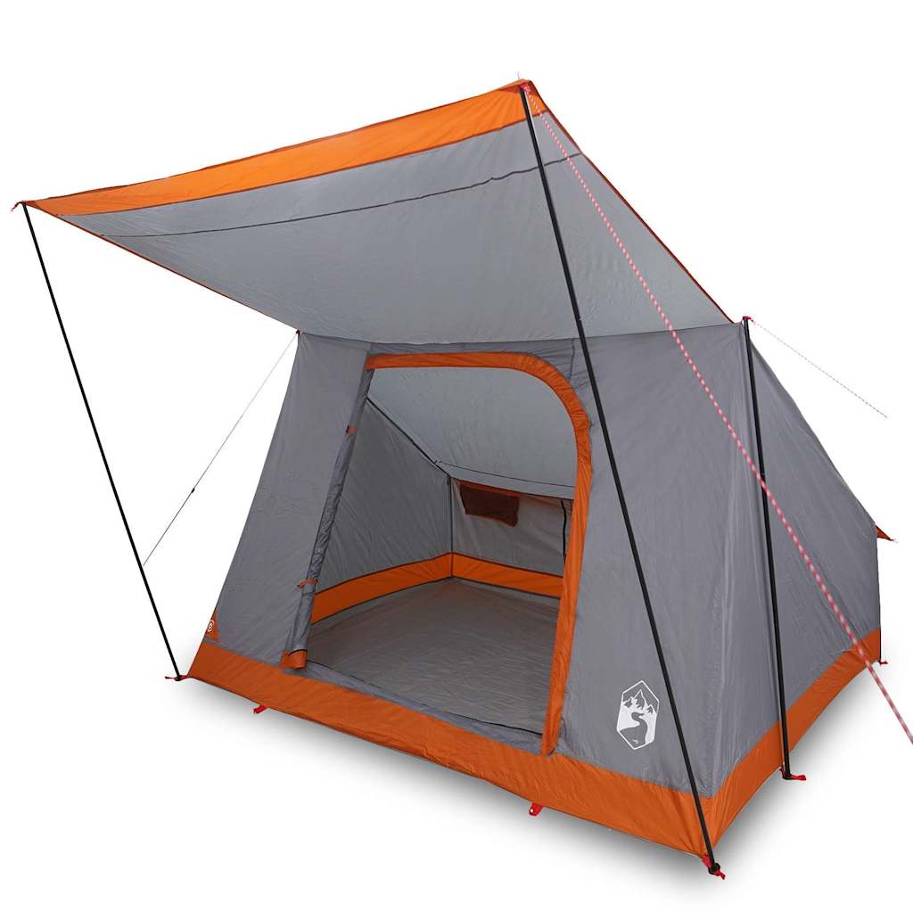 Campingzelt Grau und Orange 282 x 225 x 154 cm Polyester