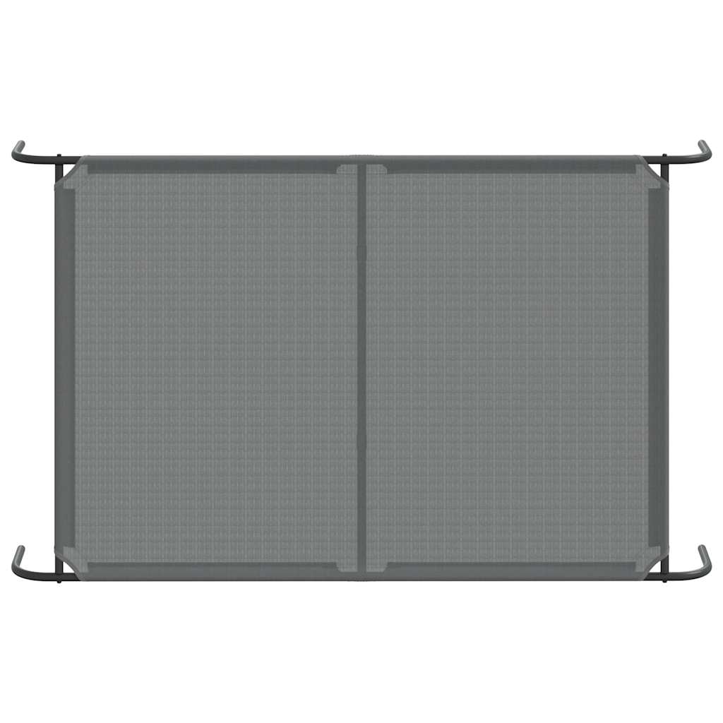 Hundebett Erhöht Grau 150x90x20 cm Textilene und Stahl