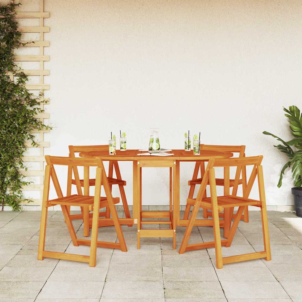 Gartentisch 5 pcs Braun 110 x 60 x 72 cm Massivholz Akazie