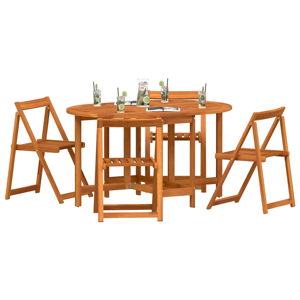 Gartentisch 5 pcs Braun 110 x 60 x 72 cm Massivholz Akazie