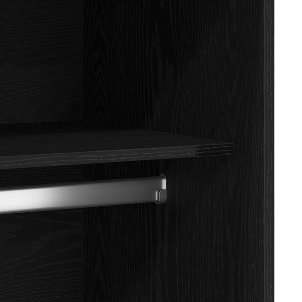 Kleiderschrank Schwarze Eiche 100 x 50 x 200 cm Holzwerkstoff