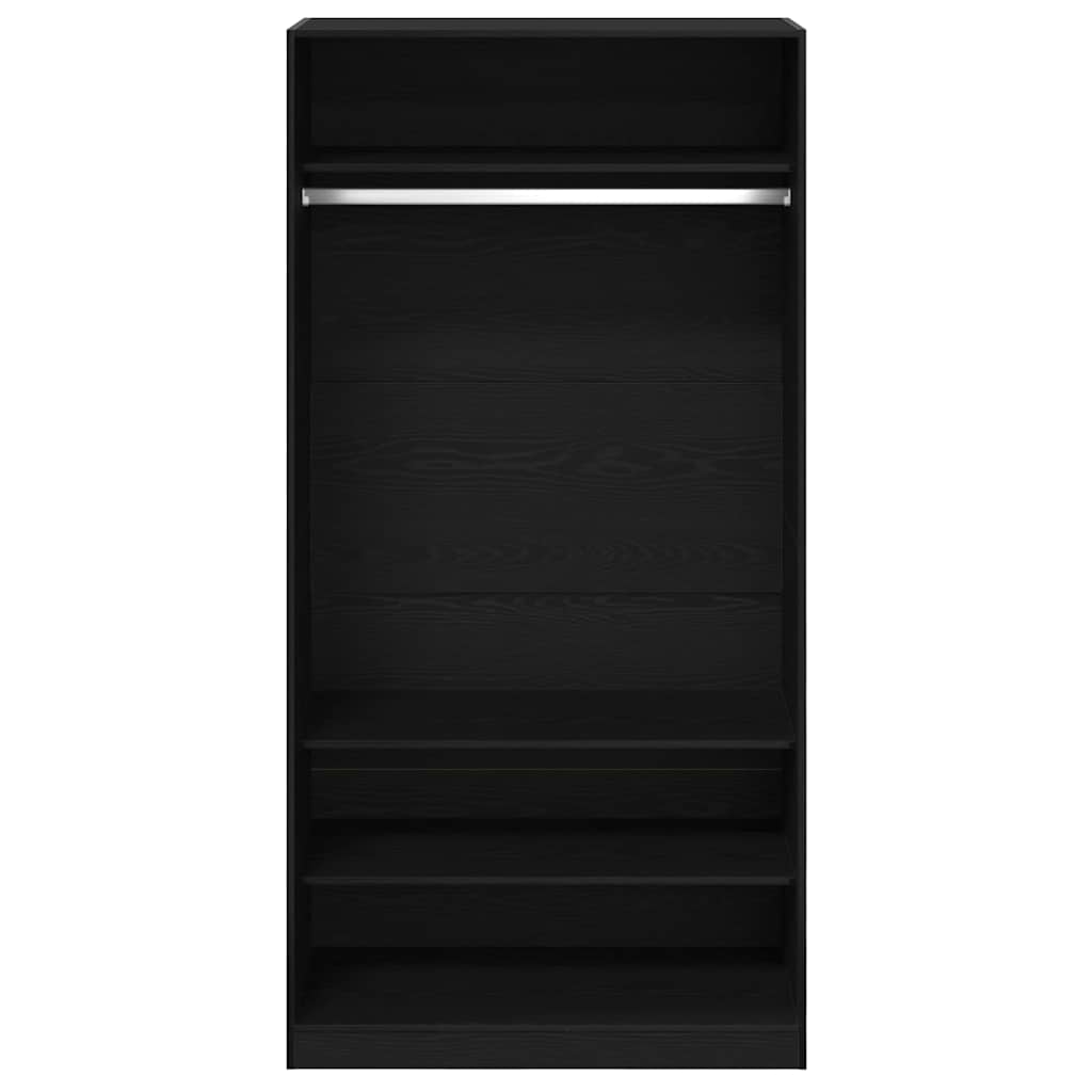 Kleiderschrank Schwarze Eiche 100 x 50 x 200 cm Holzwerkstoff